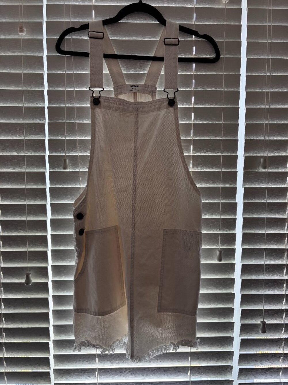 Cotton On - White Denim Overall Jumper Dress - Size M